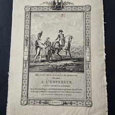 Rare Gravure Napoléon