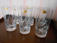 6 Grands et Beaux Verres en Cristal de LORRAINE taillés main
