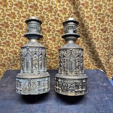 Paire Duo Ancienne Lampe À Huile Régulateur  Fin 19eme NAPOLÉON 3!!