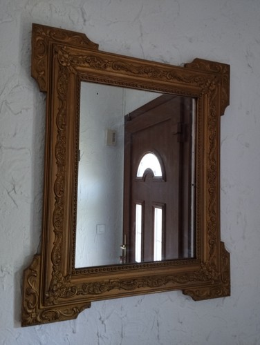 Miroir bois stuck doré - , 19e