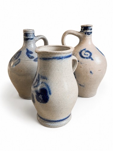 Lot pots anciens en grès - de, 3