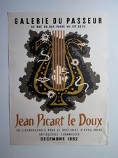 Jean Picart Le Doux Affiche Exposition 1962 Galerie Du Passeur Exhibition Poster
