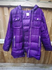Manteau bouffant violet à