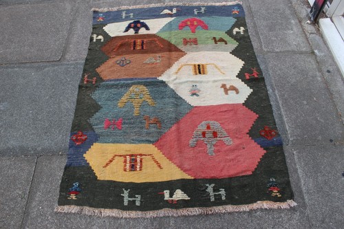 Kilim vintage oriental fait - vintage,