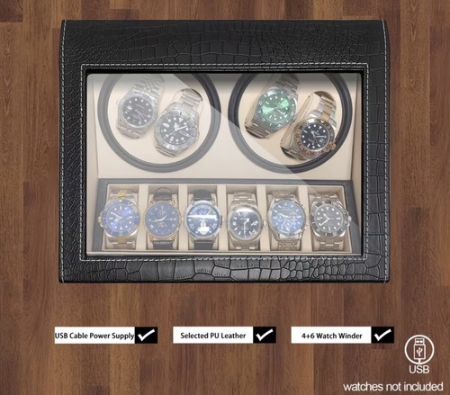 Boîte montres black simili - boîte,