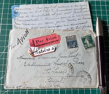 LETTRE PAR  AVION 1932