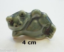 superbe grenouille miniature en porcelaine, rêveur ,collection,kikker ,frog 1*T2