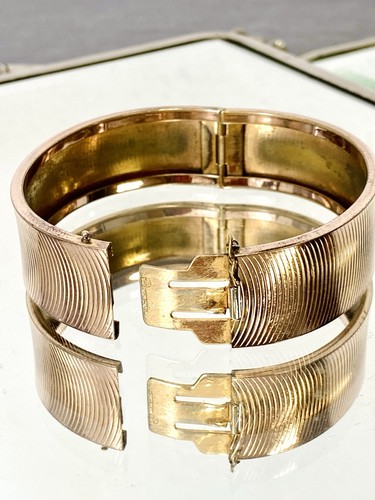 Bracelet art déco plaqué - bracelet, or