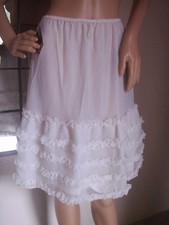 superbe jupon de mariage FLORINE   nylon  vintage  unterkleid full slip REF1528