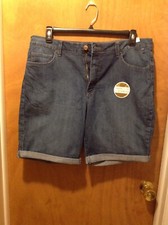 Women’s Lee Riders Shorts Bermuda Blue Denim Casual Jean Size 18M