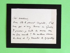 Carte autographe René DOUMIC (1860-1937) Homme de lettre - Académie Française