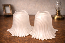 Paire tulipes Art Déco verre