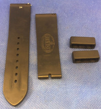 FOSSIL BRACELET de MONTRE Silicon Plastique WATCH STRAP Armband Uhr 24mm Noir