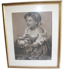 Ancien dessin crayon et