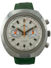 NOS Dugena Montre Homme Chronographe 42Mm Valjoux 7733, Fonctionne