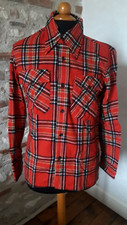 CHEMISE HOMME carreaux laine mélangée NEUVE T.M VINTAGE 60  MAN PLAID SHIRT sz M