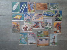 lot 20 cartes publicitaires byrrh regards sur l'avenir aviation marine éolienne 