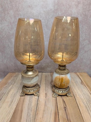 Paire bougeoirs vintage - de,