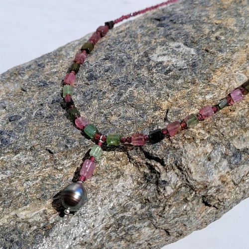 Collier perle noire de - perle,