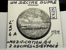 1 Décime An 4. Modification du 2 Décimes. S non effacé
