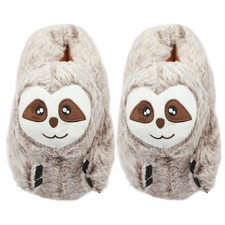 A2Z Enfants 3D Paresseux Animal Chaussons Peluche Famille Glissières Chaud Non À