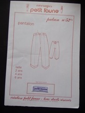 § patron ancien PETIT FAUNE