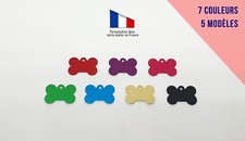 Médaille OS Aluminium (GRAND) gravée pour animaux Chien - Gravure Laser Comprise