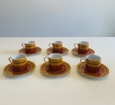 6 Tasses Et Soucoupes À Café