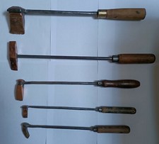 Lot de 5 Fers à Souder / Soudure en Cuivre Marteau , Outils Anciens Vintage TBE