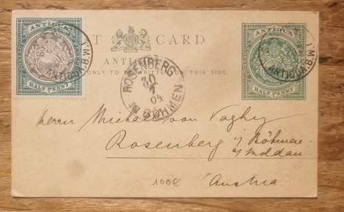 Lettre entier antigua - lettre,