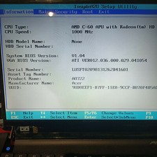  Acer Aspire One 722 carte mère AMD C-60 CPU with RADEON TM  LA-7071P REV1.0