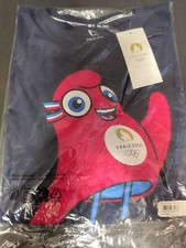 tee shirt Couleur Bleu Marine taille L  Paris 2024 Neuf Coton Jeux Olympiques.