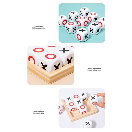 Jeu tic tac toe - de, bois