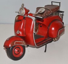 Modèle en Tôle Scooter Nostalgie Voiture Ancienne Vespa Moteur Feuille L 32 CM