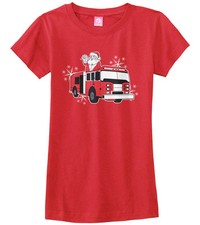 Fire Truck Santa Claus Girls