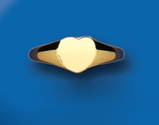 Bague chevalière coeur en or