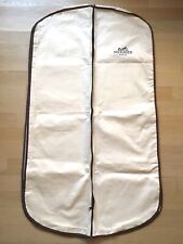 HERMES PARIS GRANDE HOUSSE À VÊTEMENT MANTEAU EN TOILE BEIGE VOYAGE HOMME FEMME