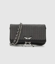 Sac à main cuir noir plumetis