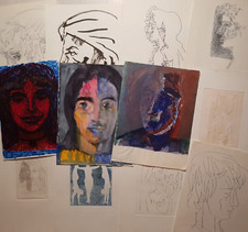 XXe Lot Dessin Jean Pierre