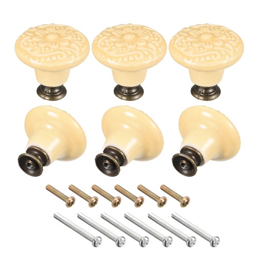 Céramique tiroir boutons 6pcs - céramique,