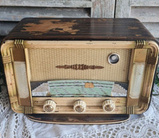 ANCIENNE PETITE RADIO POSTE TSF VINTAGE SUPER 6 LAMPES 1955