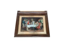 Belle paire de lithographie de Lomax, John A. "The Reconciliation" et "The story