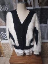 Superbe pull angora tricoté - superbe,