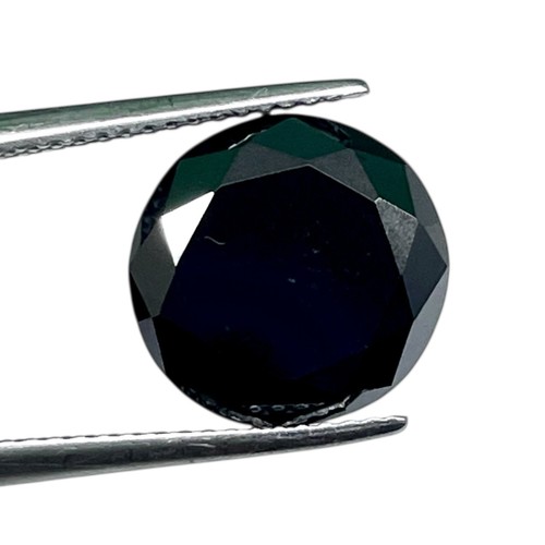 Cts noir moissanite ronde - 5,32,