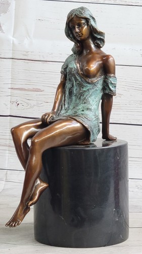 Statue bronze femme - en, nue