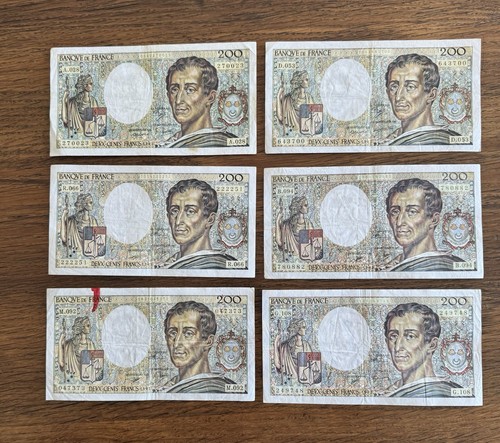 Lot billets 200 00 - lot, 200,00