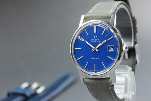 Omega geneve cadran bleu date - geneve,