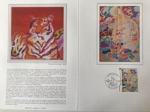 Lapicque encart philatelique - encart,