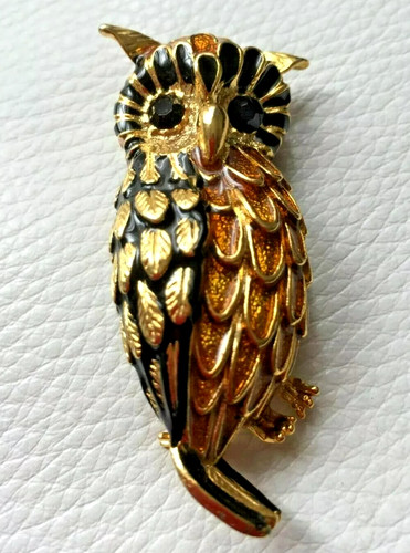 Grande broche hibou chouette - grande,