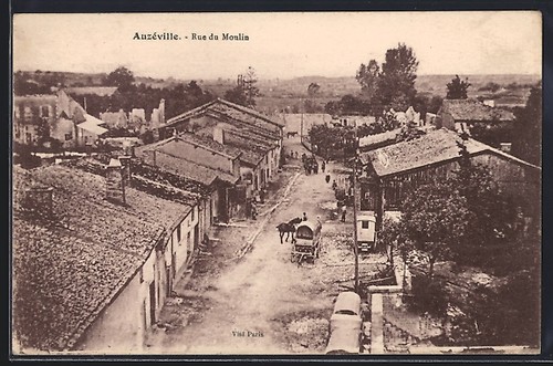 Cpa auzéville rue moulin - cpa,